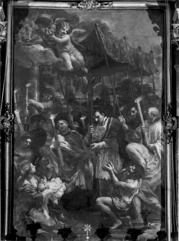 San Carlo Borromeo penitente in processione durante la peste - Chiesa dei SS. Biagio e Carlo ai Catinari, Roma